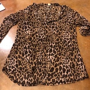 Shear Cheetah Print Top